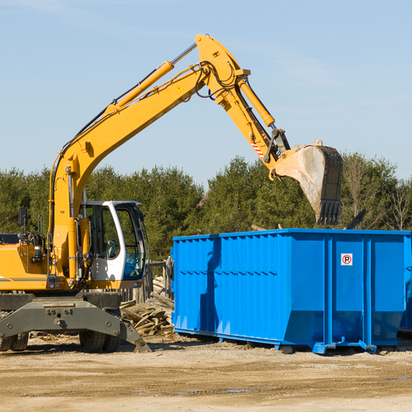 what size residential dumpster rentals are available in Noti